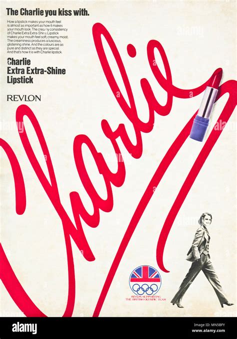 1980s Original Old Vintage Advertisement Advertising Charlie Lipstick