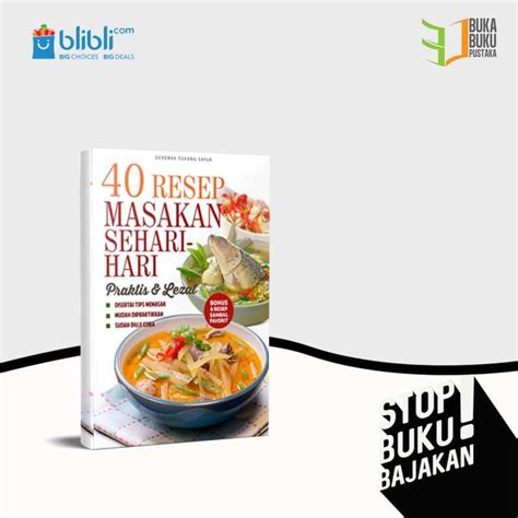 Promo 40 Resep Masakan Sehari Hari Praktis And Lezat Di Seller