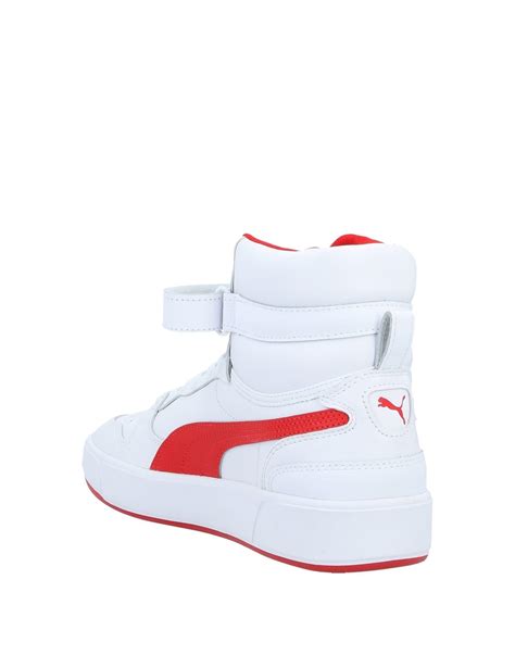 Puma Leather High Tops And Sneakers In White For Men Lyst