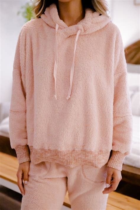 Loungewear Baby Pink Hoodie Online Boutique Shop The Mint