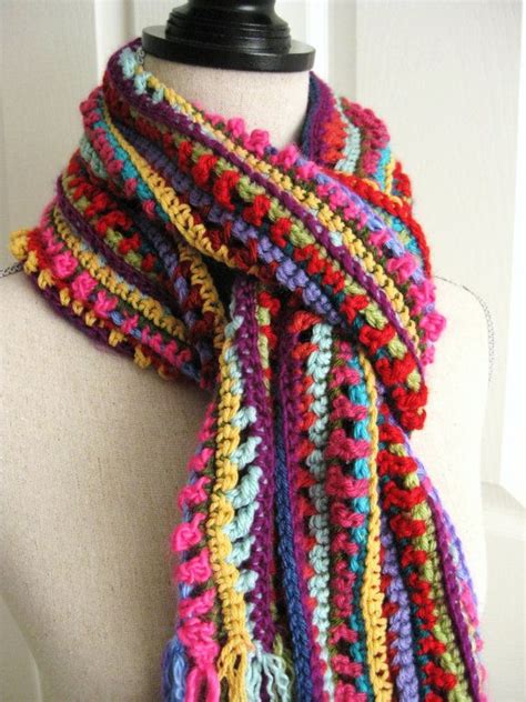 colorful crochet scarf amelia s crochet
