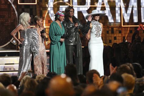 Grammys Michelle Obama Joins Lady Gaga Other Stars At Opening Las