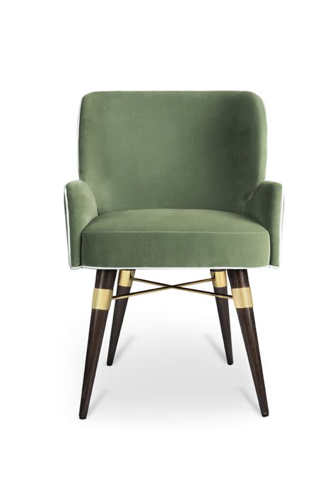 Green Dining Chair | Dining Room Decor in 2020 | Dining chairs, Luxury dining chair, Mid century ...