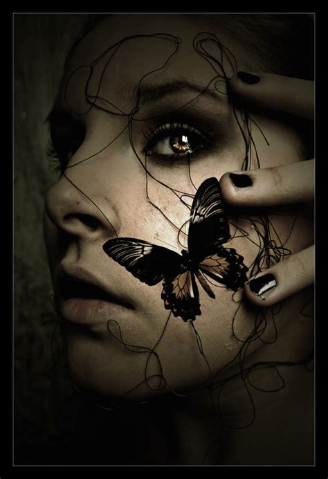 Butterfly Girl By Akaeya Lovely On Deviantart Dark Photography Dark