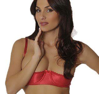 Empire Intimates 4116DX Plus Size Open Satin Shelf Bra 1 4 Cup 42 D DD