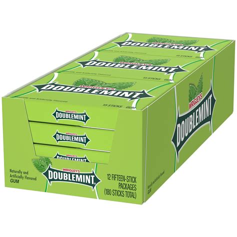 Wrigleys Doublemint Chewing Gum 15 Ct 12 Pk
