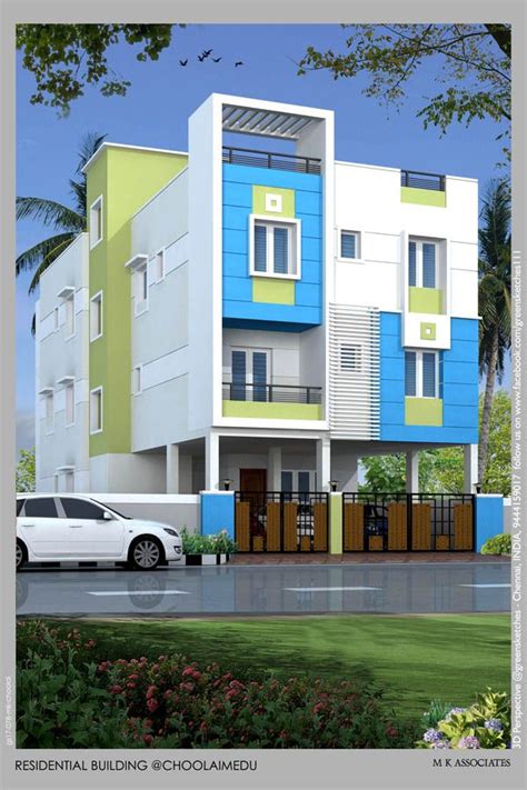 Flats Cholaimedu Chennai 2 Storey House Design Residential