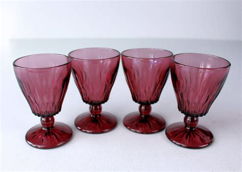 Vintage Purple Glasses Amethyst Hazel Atlas Drinkware Retro Etsy