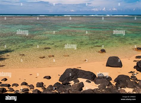 Anini Beach Kauai Hawaii Stock Photo Alamy