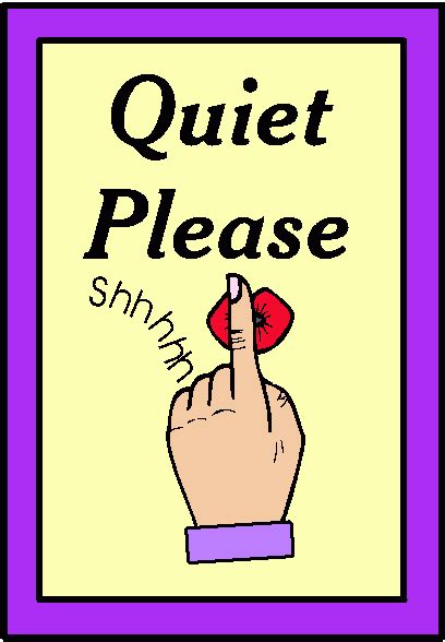 Clipart Quiet Classroom Welcome Library Signs Steam Projects
