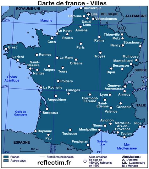 Carte De France Villes Et Régions Archives Voyages Cartes