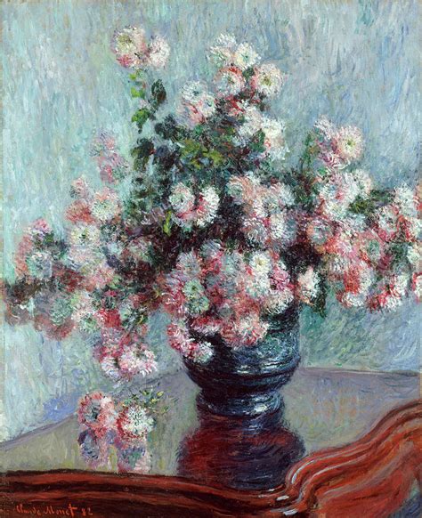 Chrysanthemums Painting By Claude Monet Pixels