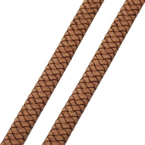 051meter Vintage Black Brown Genuine Braided Leather Cords 8mm 10mm