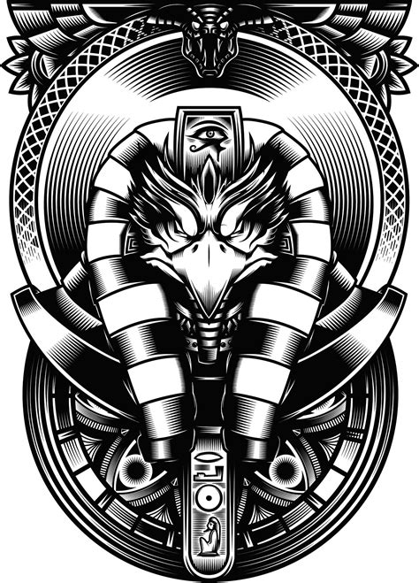 He played the role as the protector of the ruler of egypt. Egyptian God Ra - Vector Illustration on Behance ...