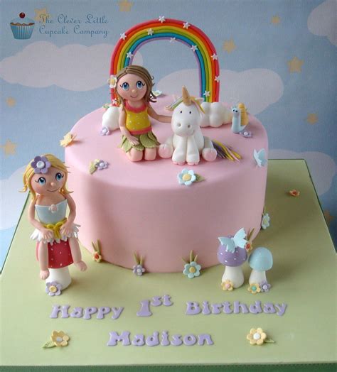 Fairies And Unicorn Birthday Cake Fairy Birthday Cake 6th Birthday Cakes