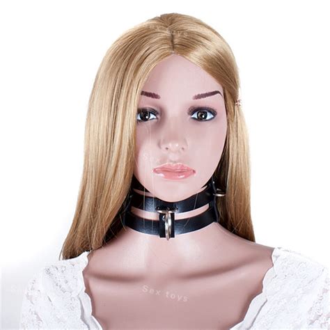 Strip Neck Bondage Collar Adult Games Black Pu Leather Sex Toys For