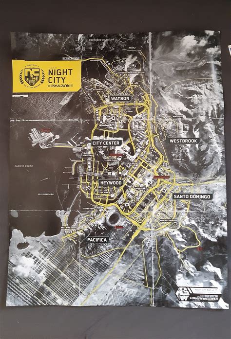 Looking for a cyberpunk 2077 map? Cyberpunk 2077 Full Map, Postcards From Physical Release ...