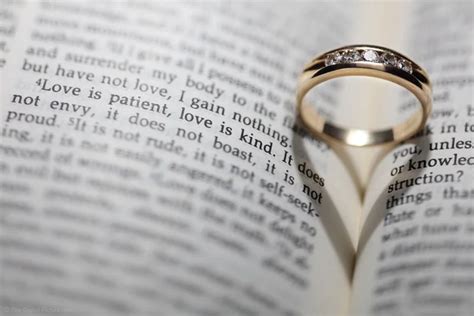 Creating A Wedding Ring Bible Love Verse And Heart Shadow Photograph
