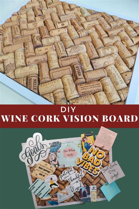 Diy Wine Cork Vision Board Notice Board Bulletin Board Diy Cork