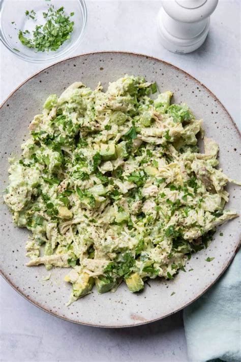Avocado Chicken Salad Healthy Lunch Recipe Feelgoodfoodie