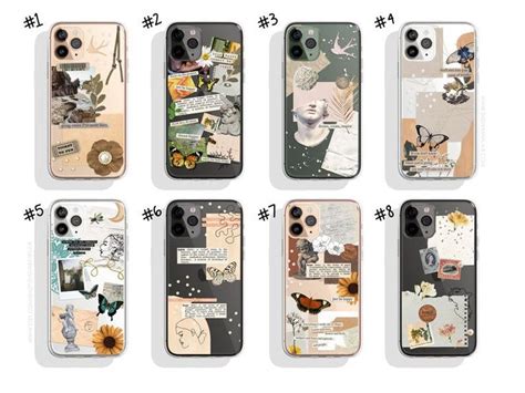 Aesthetic Scrap Collage Clear Cases For Iphone 12 Mini 11 Pro Max X Xr