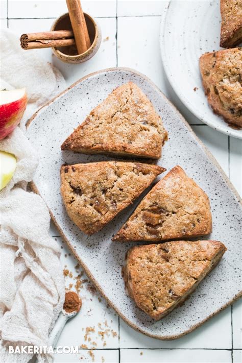 Gluten Free Vegan Apple Cinnamon Scones Bakerita