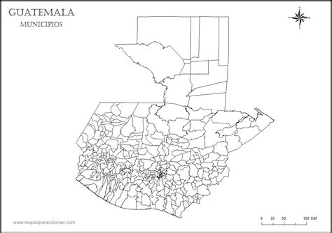 Mapas De Guatemala Para Colorear