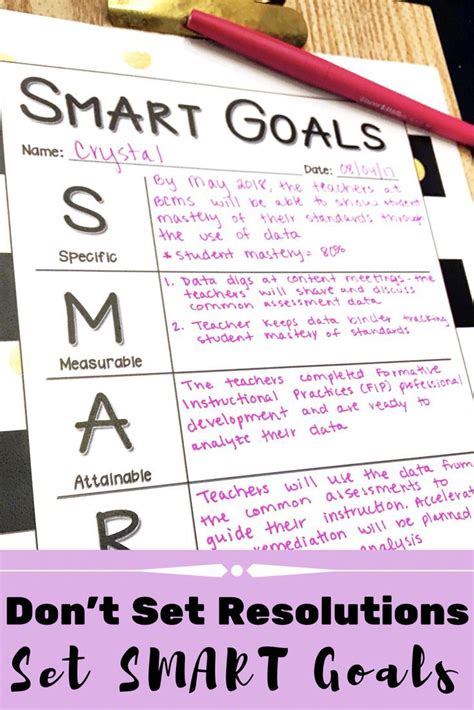 Smart Goals Editable Template Black And Gold Smart Goals