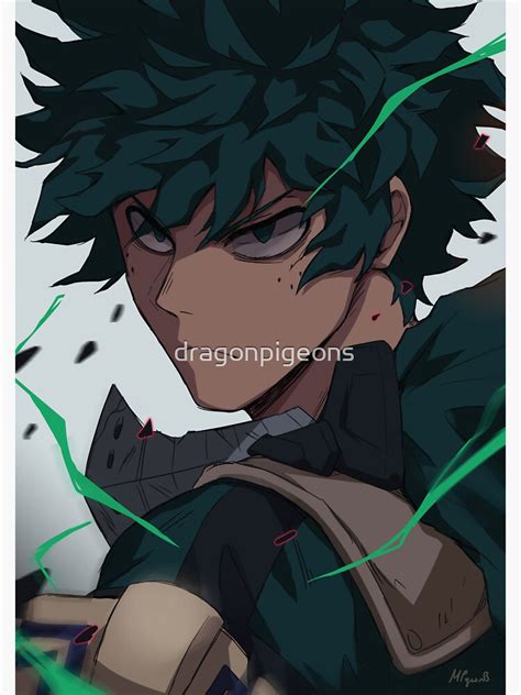 Deku Angry Sticker For Sale By Dragonpigeons Redbubble