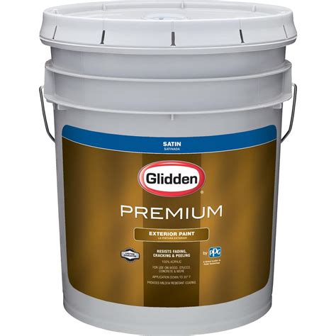 Glidden Premium 5 Gal Satin Latex Exterior Paint Gl6911 05 The Home