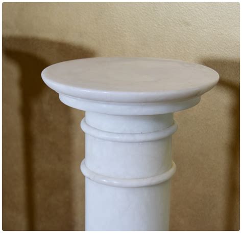 Pair Of Carrara Marble Column Pedestals Antique Ebth