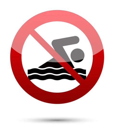 Swimming Sign Isolated White Background Illustration Stock Vector Image