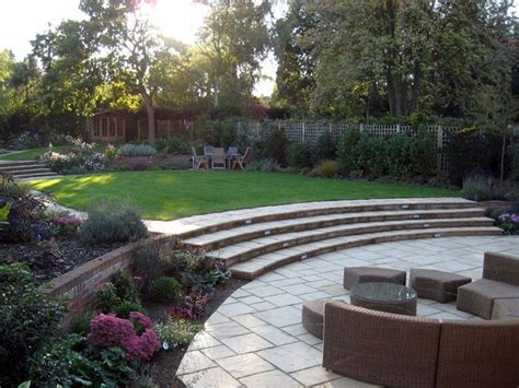 A Garden In Hertfordshire Patio Garden Design Sunken Patio Patio Garden