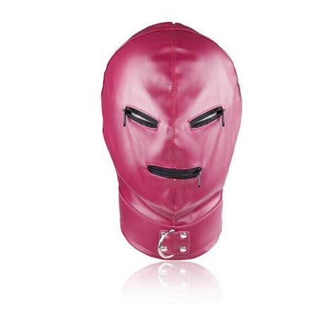 Buy Adult Games Sexy Leather Mask Sex Bondage Zipper