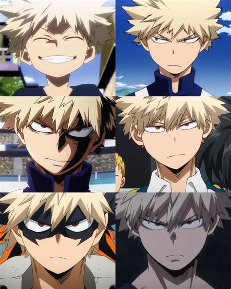 Anime Characters With Different Facial Expressions And Hair Styles All