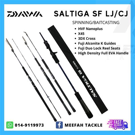 DAIWA 2021 Saltiga SF LJ CJ PVC PIPE Baitcasting Spinning Fishing Rod