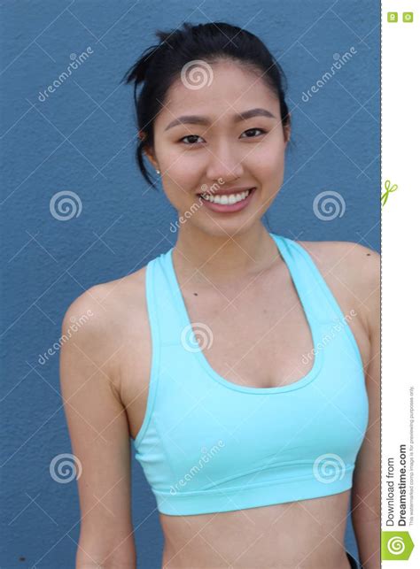 Beautiful Skinny Asian Girl Posing In A Studio Beautiful Model Wearing