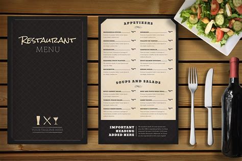 restaurant menu mockup psd  graphic cloud