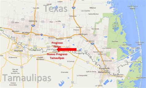 Nuevo Progreso Mexico Map Interactive Map