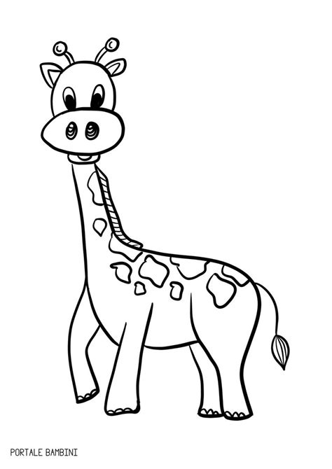 Disegnare Una Giraffa Bellissimo Disegno Con Giraffa Da Colorare