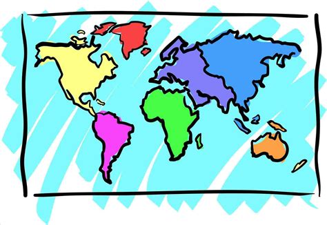 How To Draw A Map Of The World Easy Map Of World