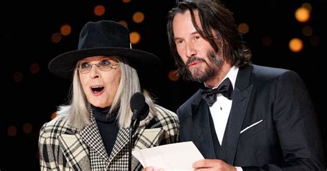 Watch Diane Keaton And Keanu Reeves Flirt At Oscars 2020