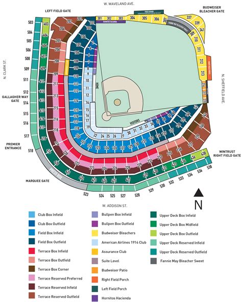Wrigley Field Seating Chart With Rows And Seat Numbers Elcho Table