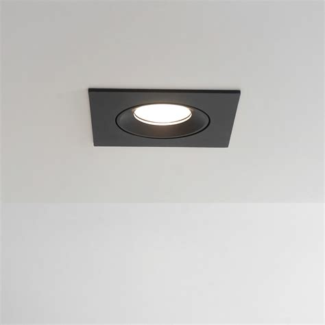 Recessed Led Ceiling Spot Flexx Tiltable Square Black Lightinova