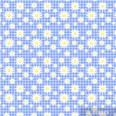 Black and blue checkered wallpaper 15 mp gif. Chamomiles on blue checkered background, seamless pattern Wallpaper • Pixers® - We live to change