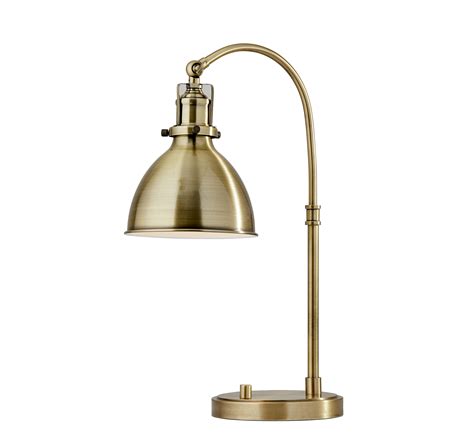 Simplee Adesso Abbott Desk Lamp Antique Brass