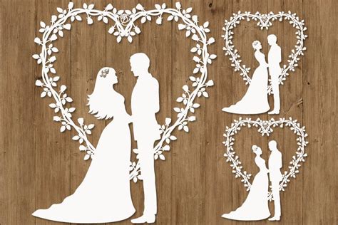 Wedding Heart Bride And Groom Svg Pre Designed Photoshop Graphics