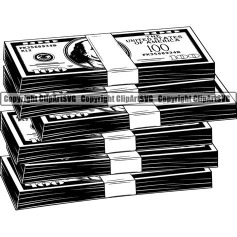 Money Stack Paper Cash 100 Dollar Bills Currency Business Etsy