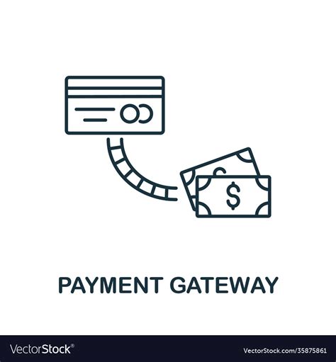 Payment Gateway Icon Creative Simple Symbol From Vector Image