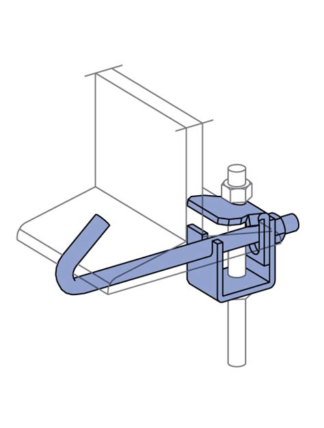 P2824 6eg Unistrut Beam Clamp W 25 To 6 Hook Pre Gal Finish